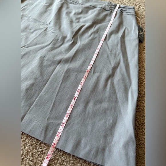 JM Collection Gray Midi Pencil Skirt - Picture 8 of 9